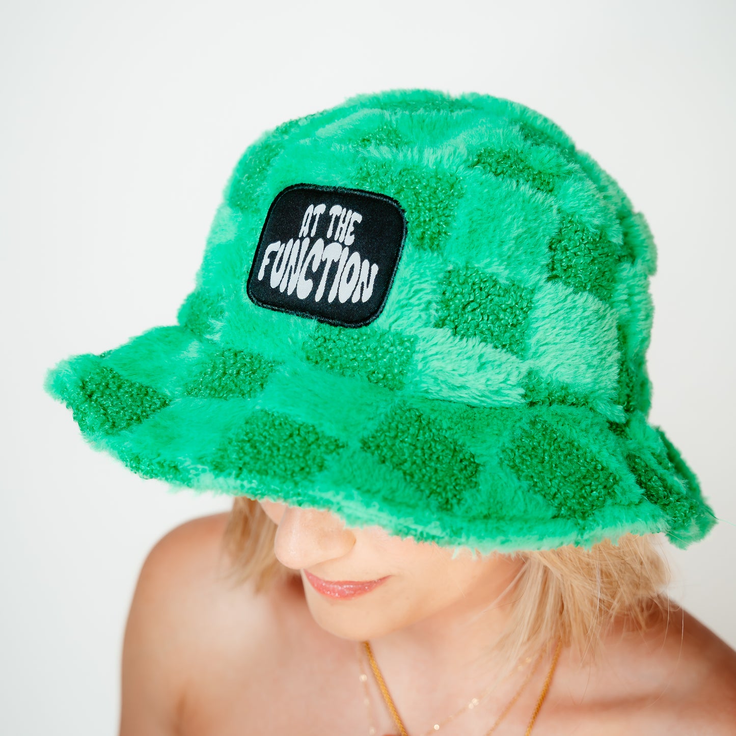 Green Fuzzy Bucket Hat