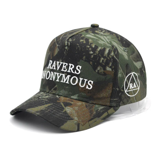 Ravers Anonymous Camo Snapback