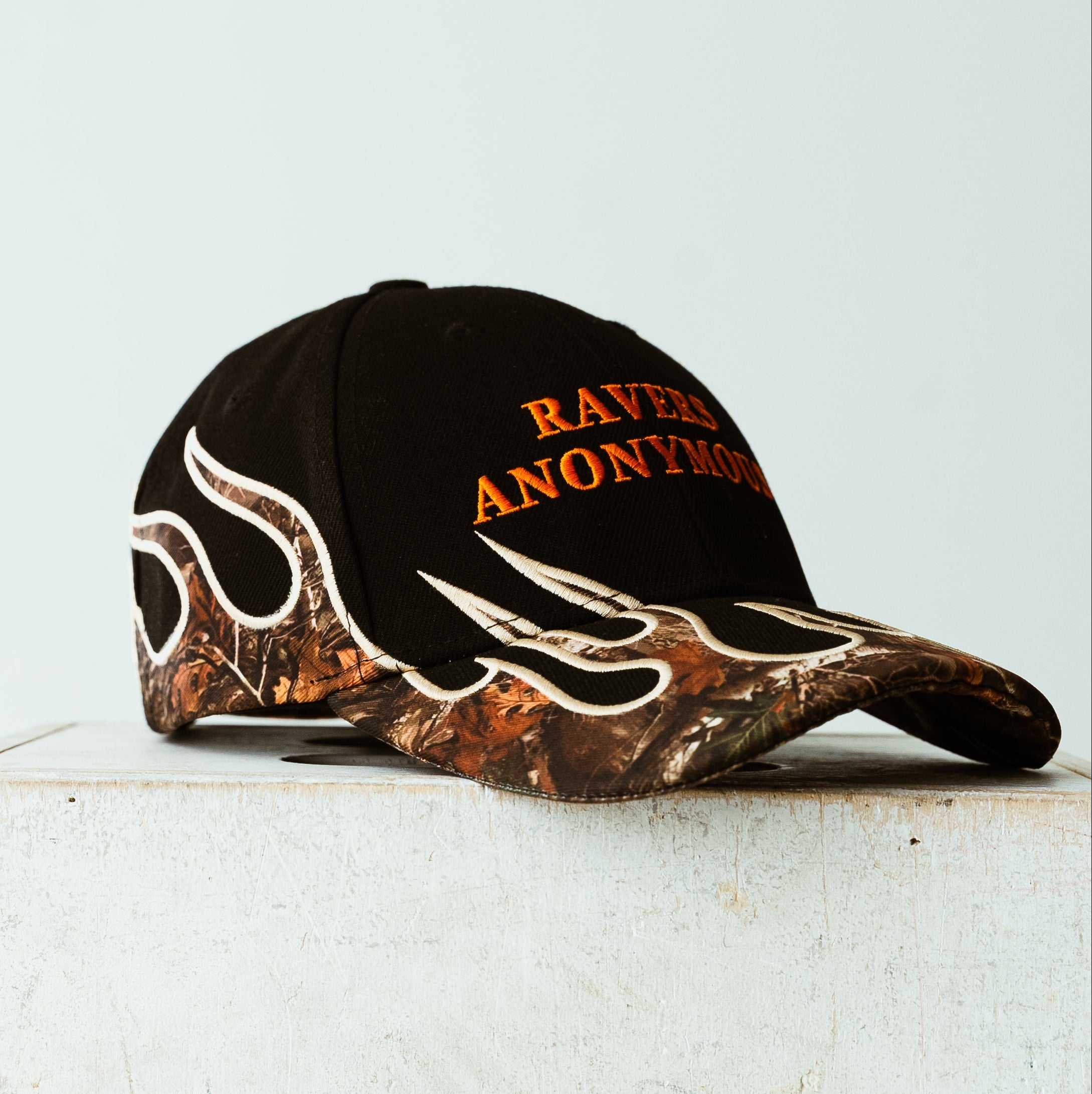 Ravers Anonymous 2.0 Camo Flame Hat