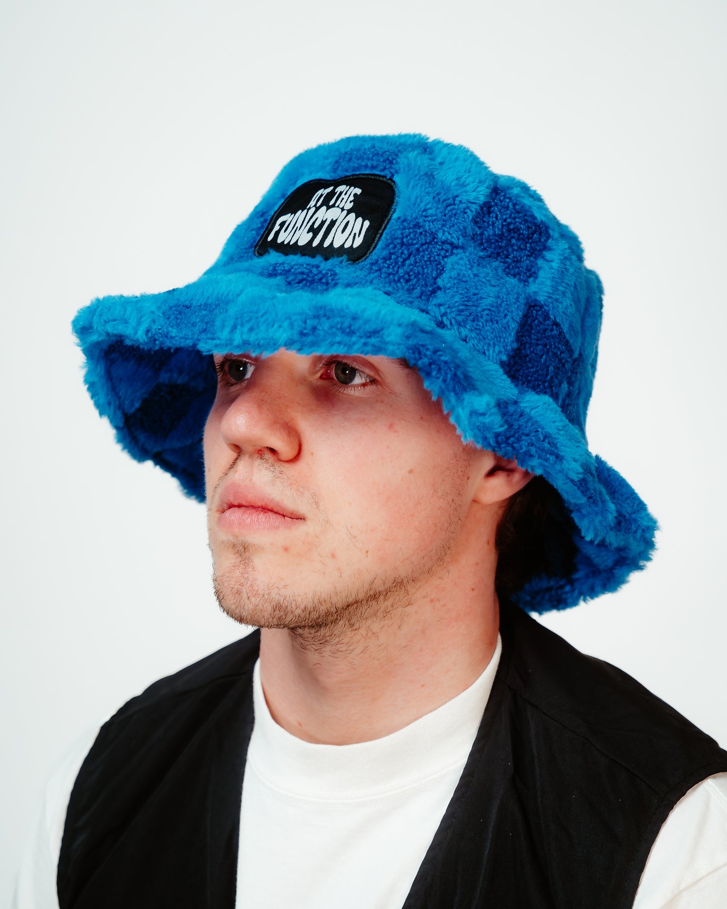 Royal Blue Fuzzy Bucket Hat