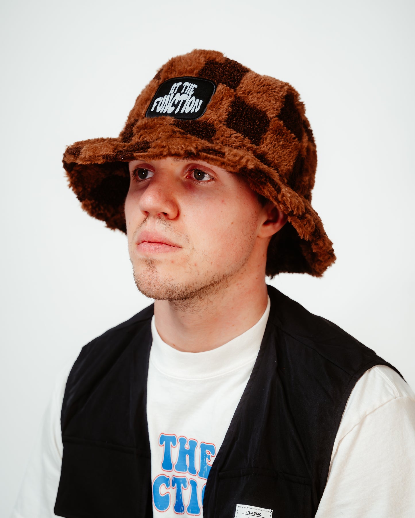 Brown Fuzzy Bucket Hat