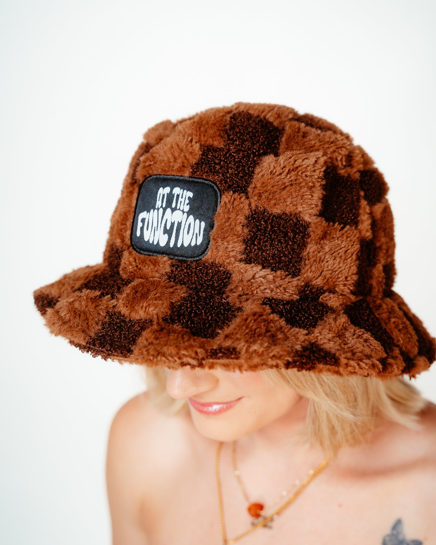 Brown Fuzzy Bucket Hat