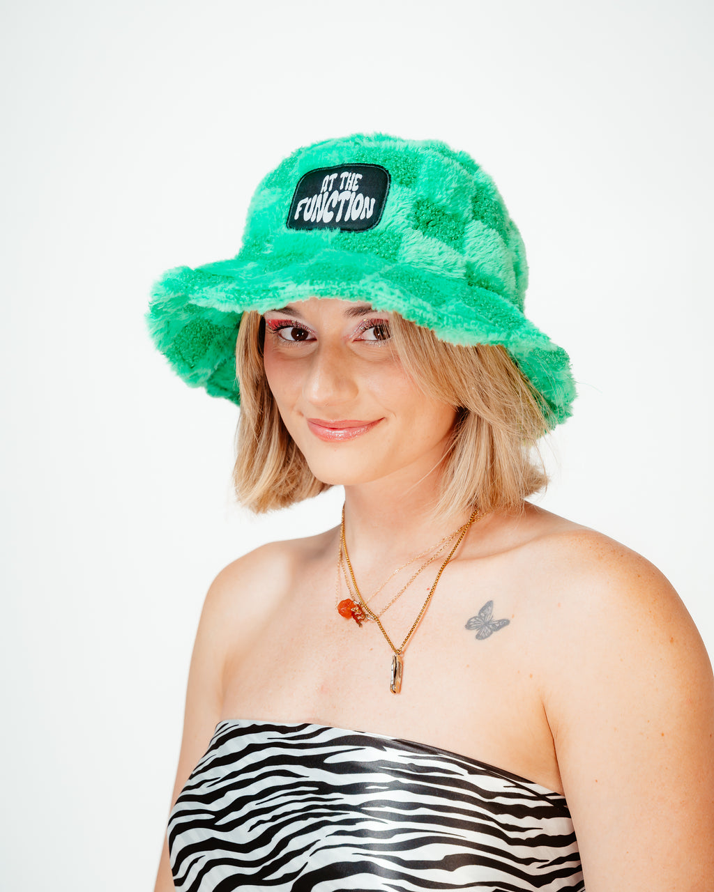 Green Fuzzy Bucket Hat