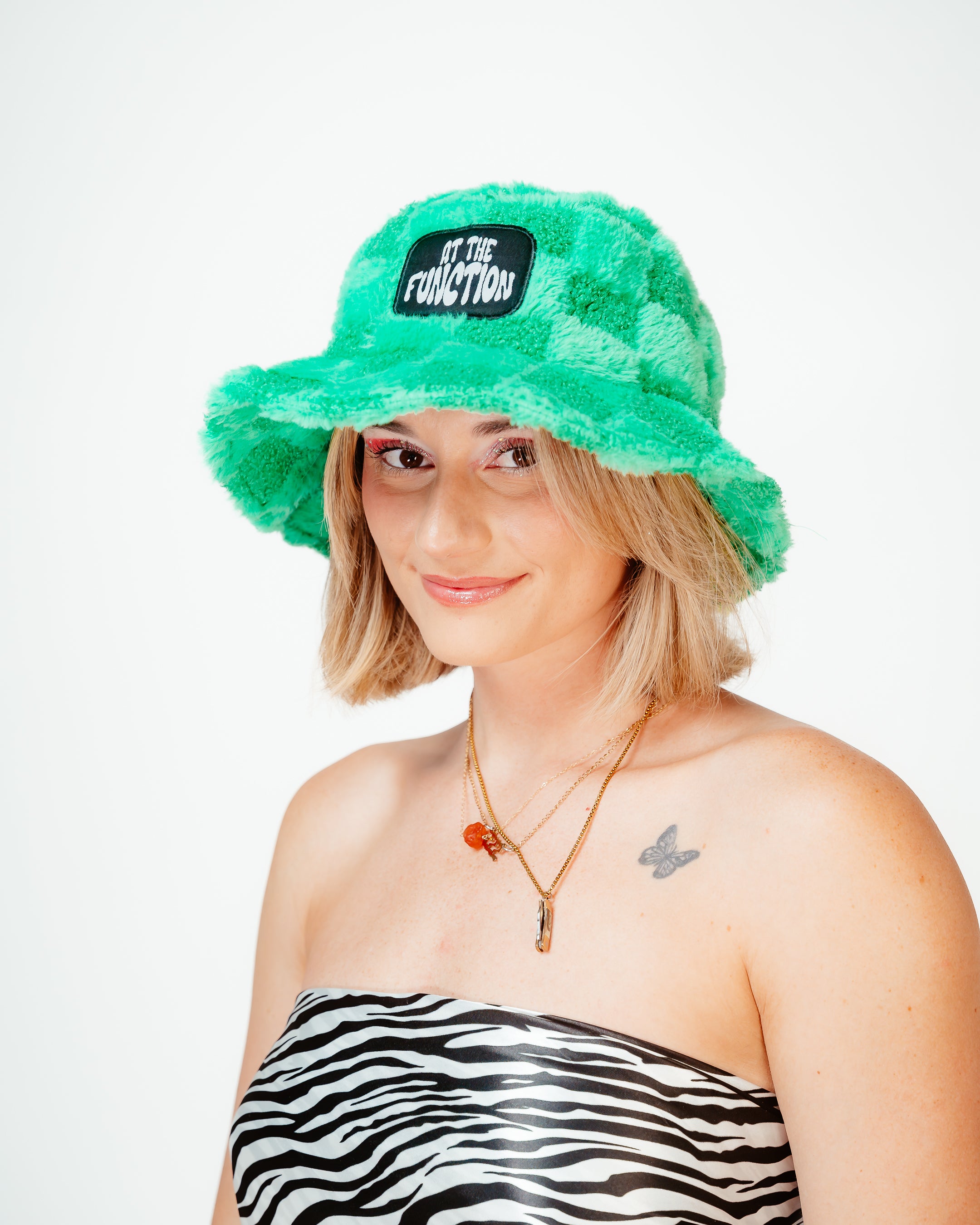 Green Fuzzy Bucket Hat