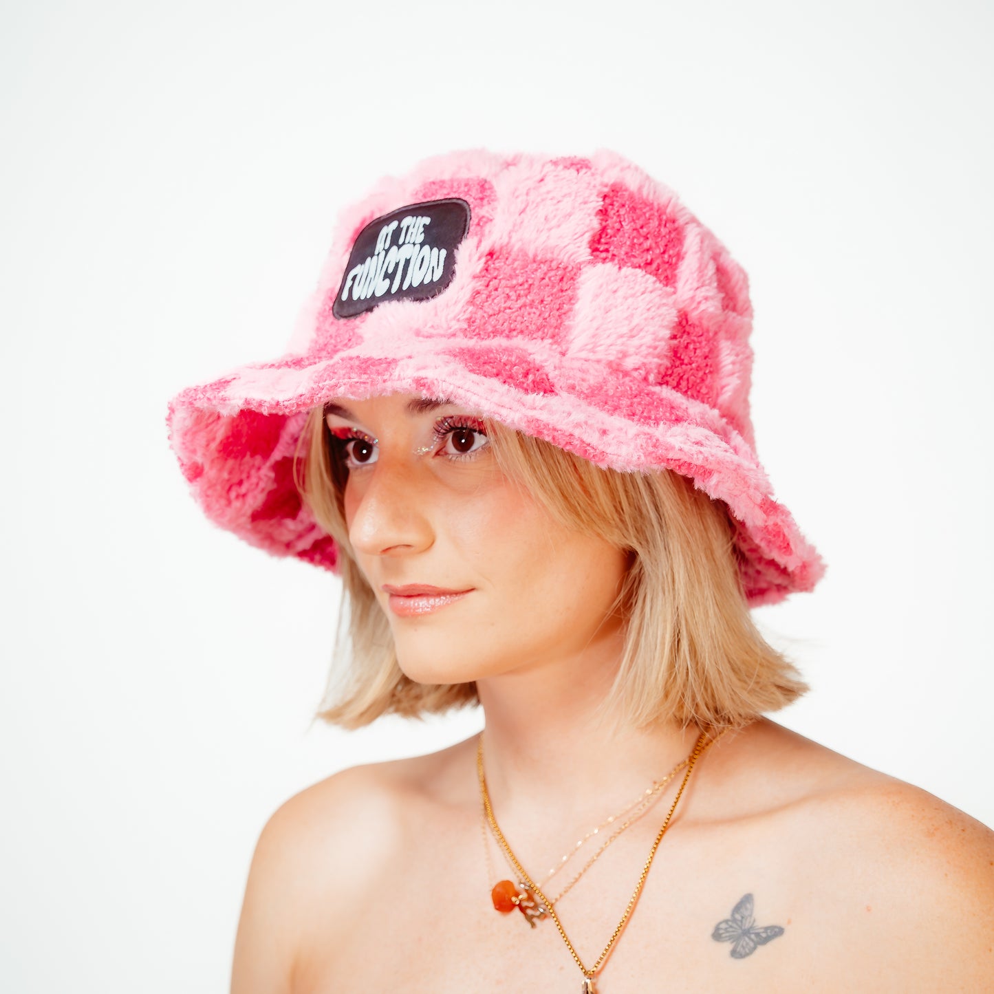 Pink Fuzzy Bucket Hat