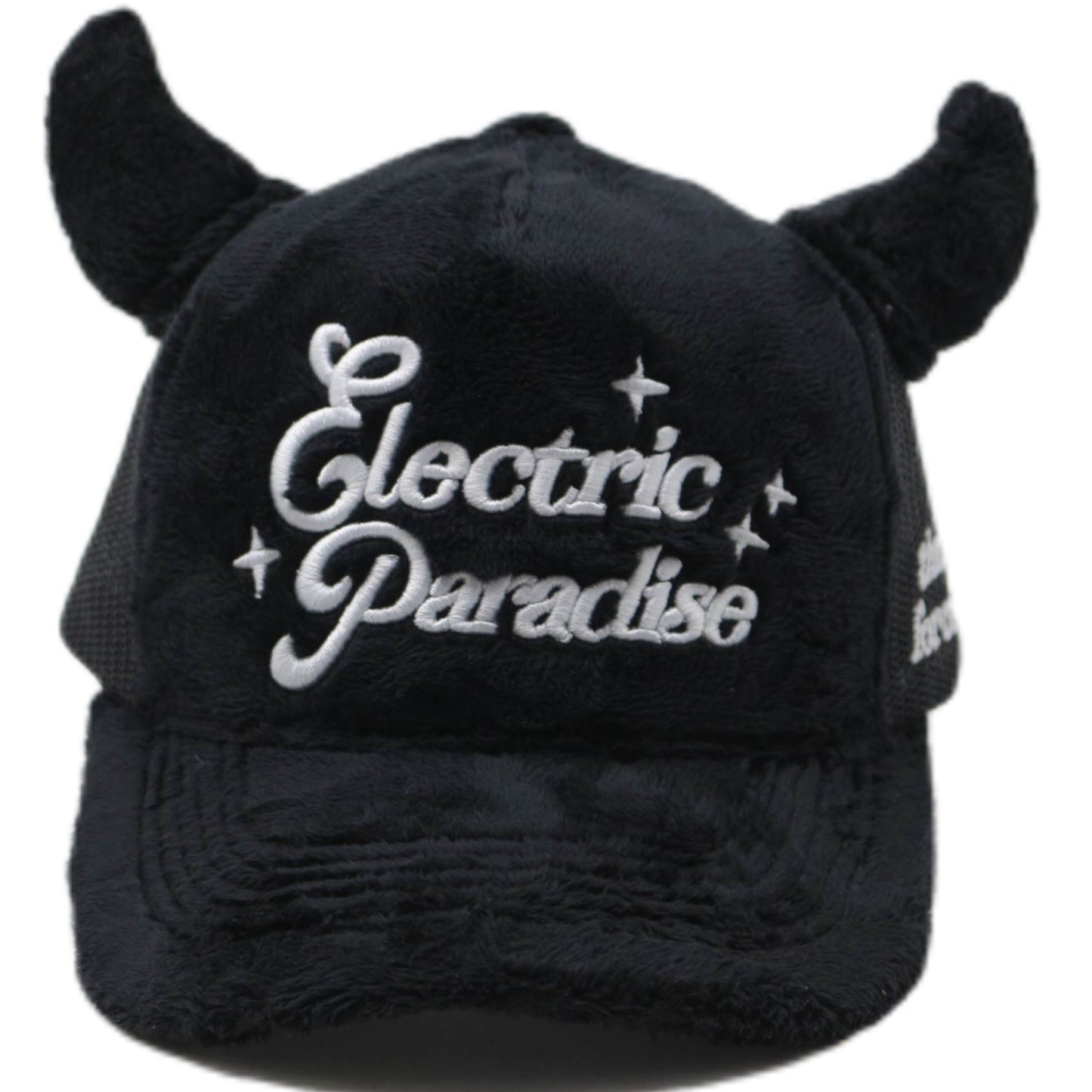 Electric Paradise Horned Trucker Hat (Black)