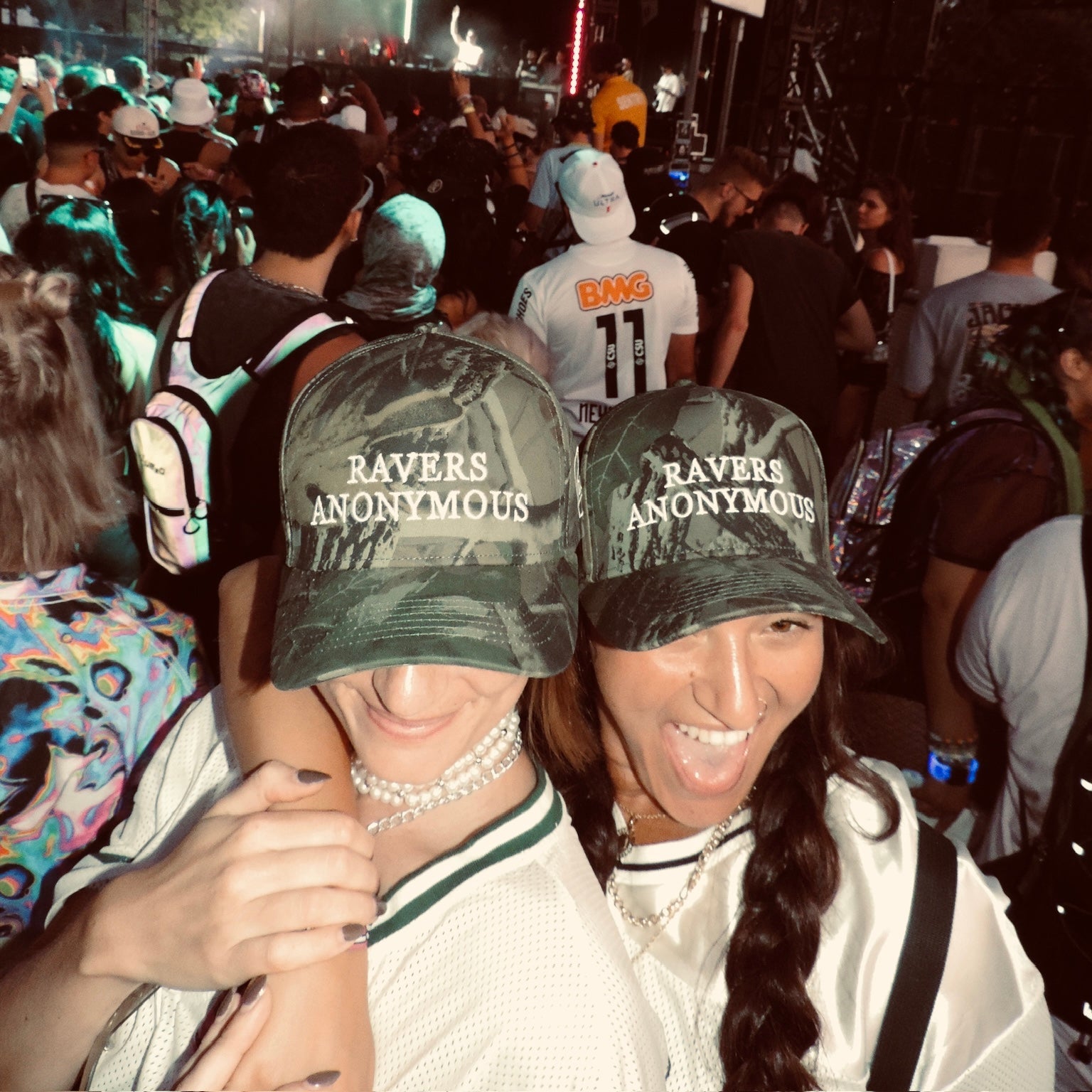 Ravers Anonymous Camo Snapback