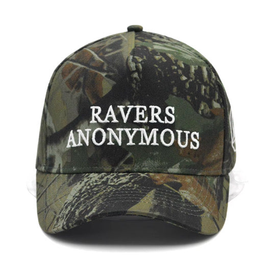 Ravers Anonymous Camo Snapback